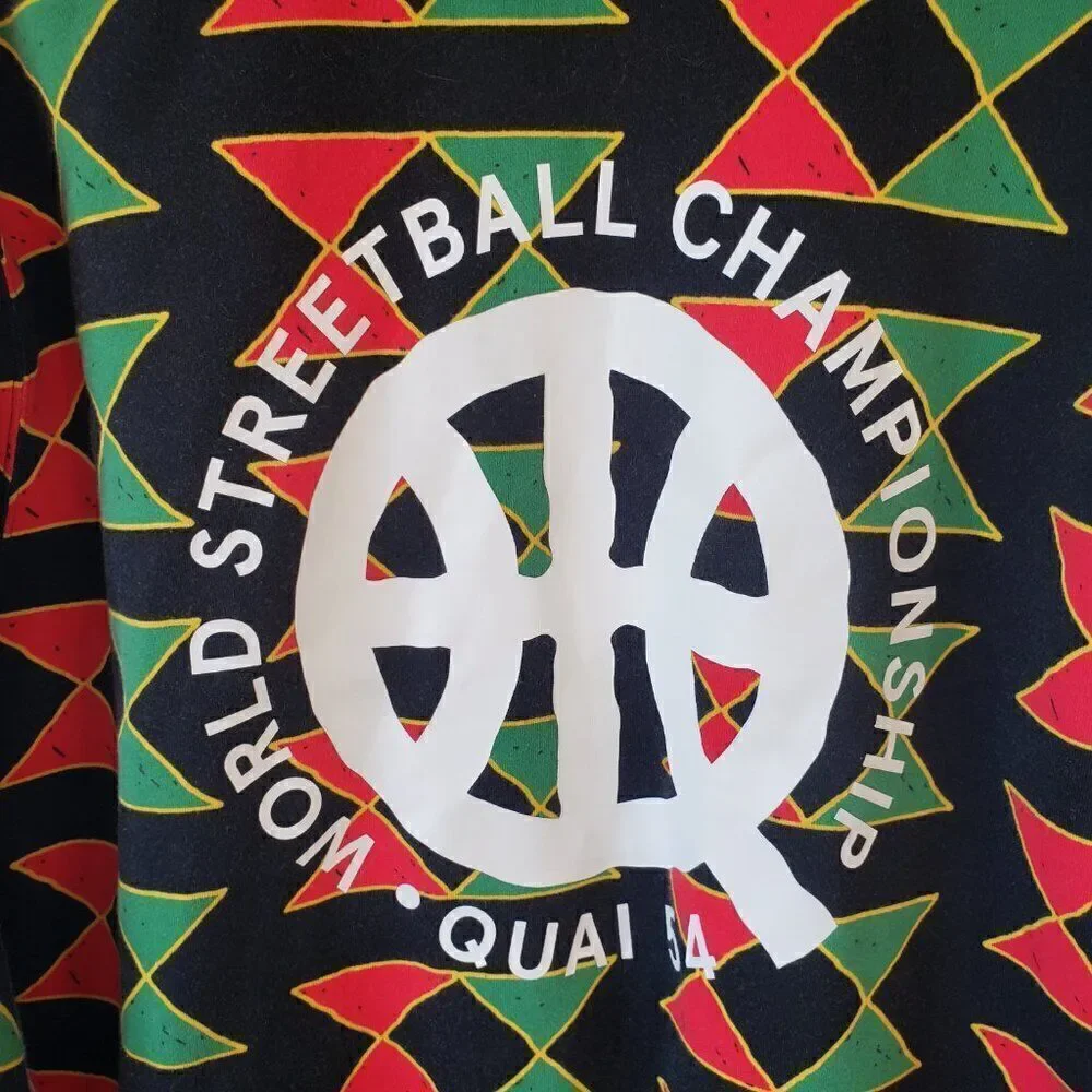 Air Jordan Quai 54 World Streetball Championship Hoodie Mens L Red Green Black